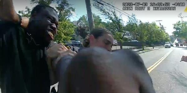 Man shown tussling with police in body cam image